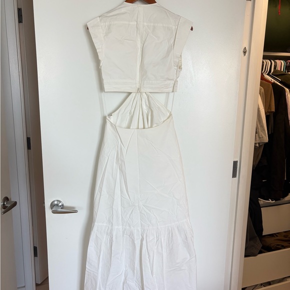 A.L.C. White Midi Knot Cutout Dress - Picture 6 of 11